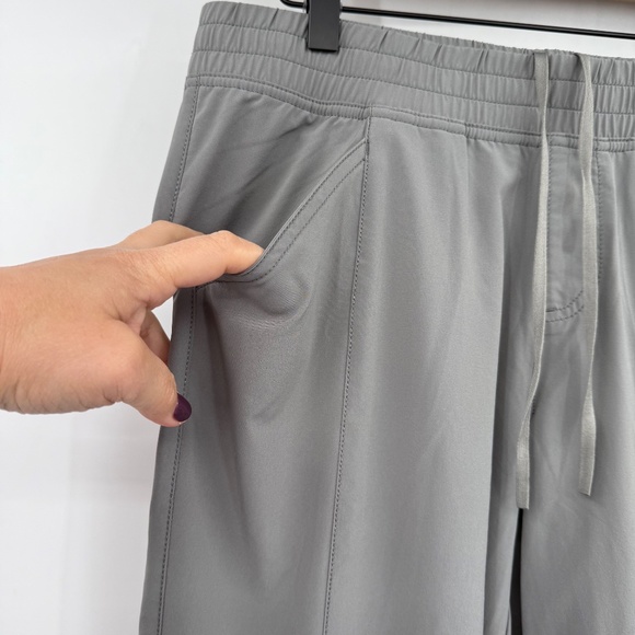 North Face Pants Women 10 Gray Lightweight Stretch Tapered Gorpcore Pockets - Picture 3 of 14